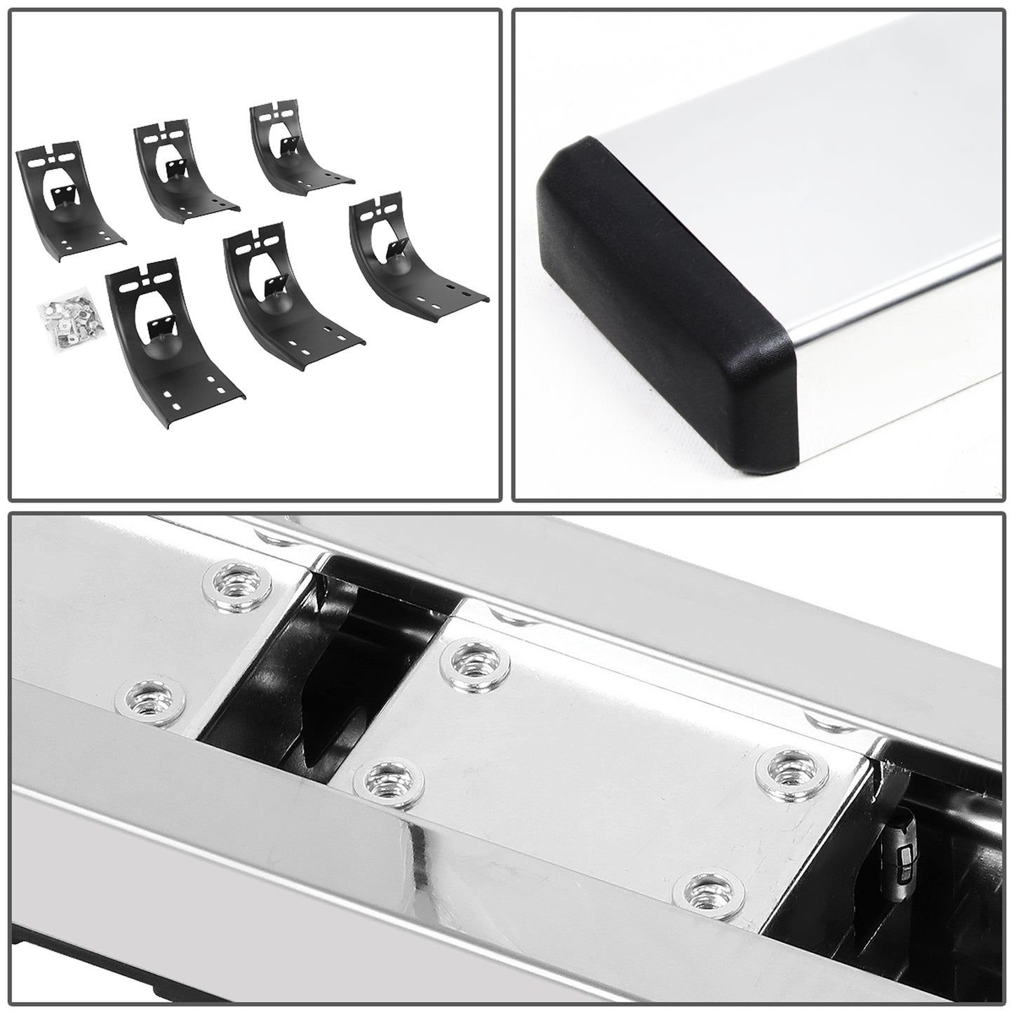 ESTRIBOS 5" - HONEYCOMB STEP PAD - 09-18 DODGE RAM 1500 / 11-20 DODGE RAM 2500, 3500 / 2019 DODGE RAM 1500 CLASSIC - CREW CAB - CHROME / BLACK