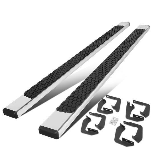 ESTRIBOS 5" - HONEYCOMB STEP PAD - 07-21 TOYOTA TUNDRA - CREWMAX - CHROME / BACK