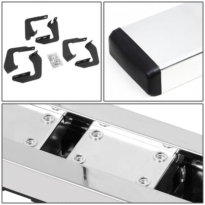 ESTRIBOS 5" - HONEYCOMB STEP PAD - 07-21 TOYOTA TUNDRA - DOUBLE CAB - CHROME / BLACK