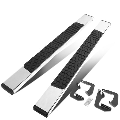 ESTRIBOS 5" - HONEYCOMB STEP PAD - 07-21 TOYOTA TUNDRA - STANDARD CAB - CHROME / BLACK