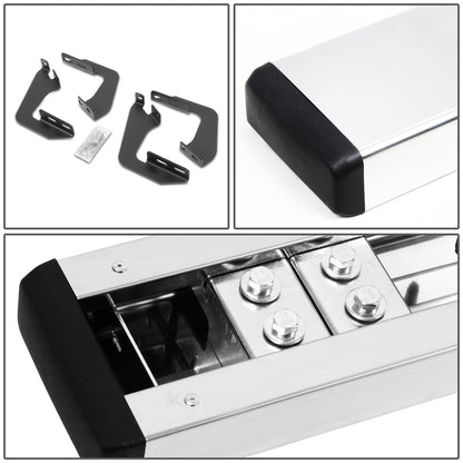 ESTRIBOS 5" - HONEYCOMB STEP PAD - 07-21 TOYOTA TUNDRA - STANDARD CAB - CHROME / BLACK