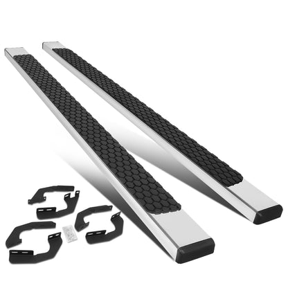 ESTRIBOS 5" - HONEYCOMB STEP PAD - 05-21 TOYOTA TACOMA - DOUBLE CAB - CHROME / BLACK