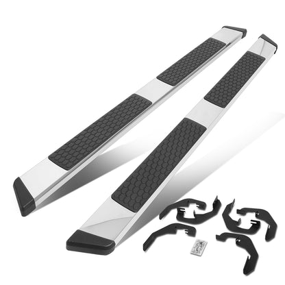 ESTRIBOS 5.5" - HONEYCOMB STEP PAD - 07-18 CHEVY SILVERADO 1500, GMC SIERRA 1500 / 07-19 CHEVY SILVERADO 2500HD, SILVERADO 3500HD, GMC SIERRA 2500HD, SIERRA 3500HD - DOES NOT FIT DIESEL MODELS EQUIPPED WITH DEF TANK - EXTENDED CAB - CHROME / BLACK
