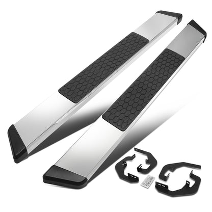 ESTRIBOS 5.5" - HONEYCOMB STEP PAD - 07-18 CHEVY SILVERADO 1500, GMC SIERRA 1500 / 07-19 CHEVY SILVERADO 2500HD, SILVERADO 3500HD, GMC SIERRA 2500HD, SIERRA 3500HD - REGULAR CAB - CHROME / BLACK