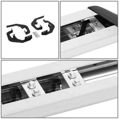 ESTRIBOS 5.5" - HONEYCOMB STEP PAD - 07-18 CHEVY SILVERADO 1500, GMC SIERRA 1500 / 07-19 CHEVY SILVERADO 2500HD, SILVERADO 3500HD, GMC SIERRA 2500HD, SIERRA 3500HD - REGULAR CAB - CHROME / BLACK