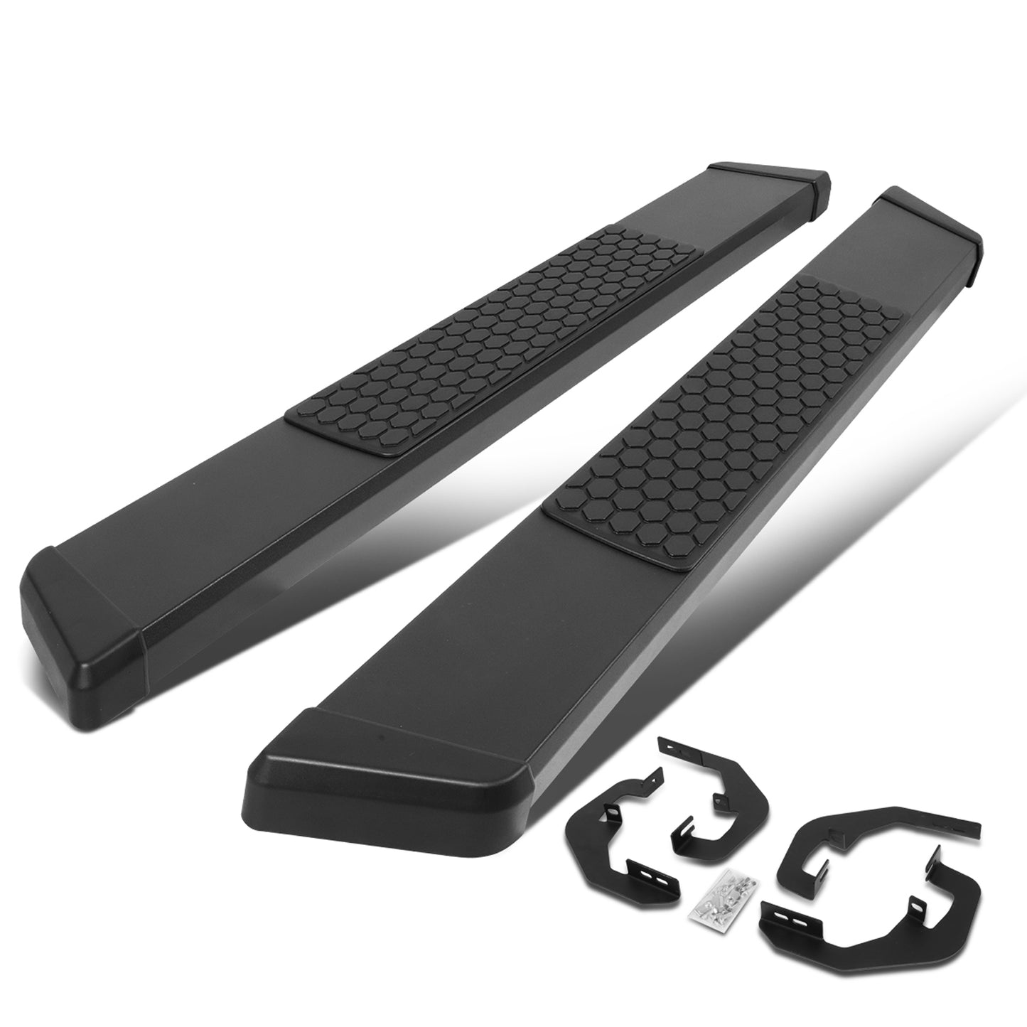 ESTRIBOS 5.5" - HONEYCOMB STEP PAD - 07-18 CHEVY SILVERADO 1500, GMC SIERRA 1500 / 07-19 CHEVY SILVERADO 2500HD, SILVERADO 3500HD, GMC SIERRA 2500HD, SIERRA 3500HD - REGULAR CAB - BLACK