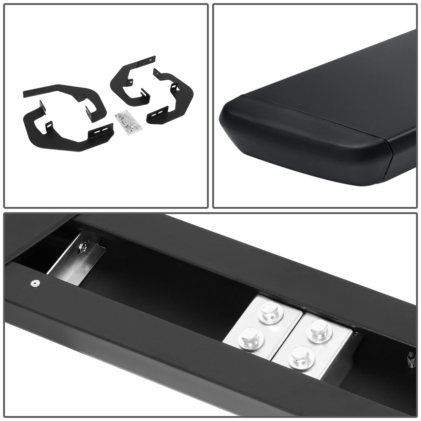 ESTRIBOS 5.5" - HONEYCOMB STEP PAD - 07-18 CHEVY SILVERADO 1500, GMC SIERRA 1500 / 07-19 CHEVY SILVERADO 2500HD, SILVERADO 3500HD, GMC SIERRA 2500HD, SIERRA 3500HD - REGULAR CAB - BLACK