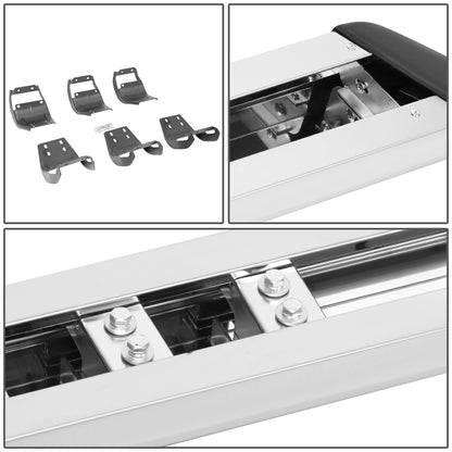 ESTRIBOS 5.5" - HONEYCOMB STEP PAD - 15-20 FORD F-150 / 17-20 FORD F-250, F-350 - CREW CAB - CHROME / BLACK