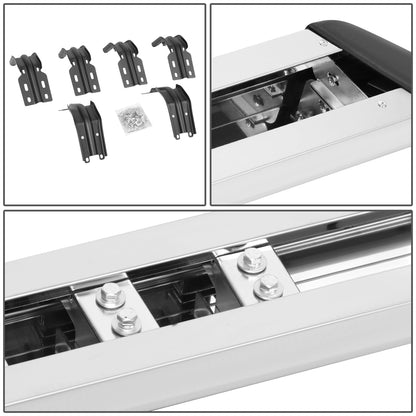 ESTRIBOS 5.5" - HONEYCOMB STEP PAD - 99-16 FORD F-250, F-350, F-40, F-550 SUPER DUTY - CREW CAB - CHROME / BLACK