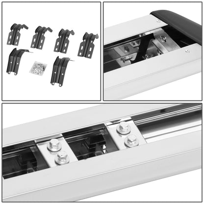 ESTRIBOS 5.5" - HONEYCOMB STEP PAD - 99-16 FORD F-250, F-350, F-40, F-550 SUPER DUTY - EXTENDED CAB - CHROME / BLACK