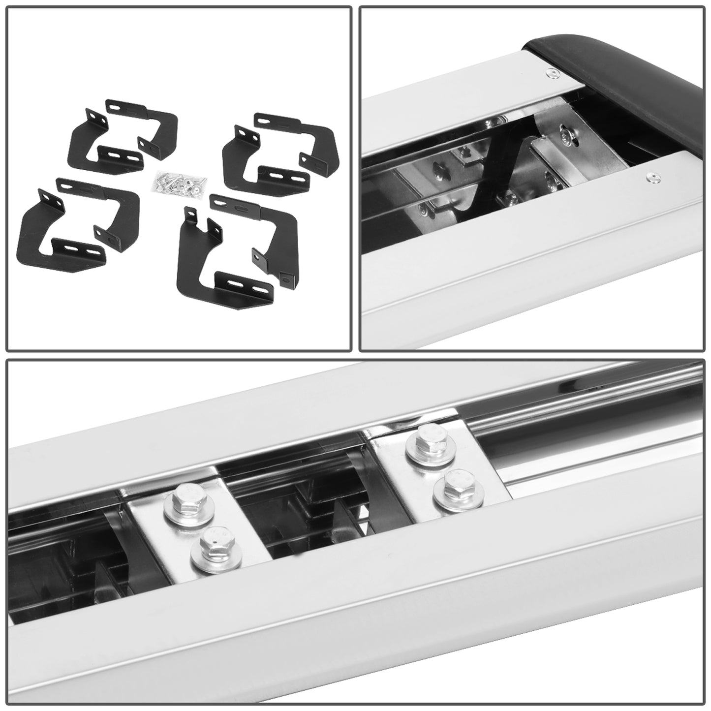 ESTRIBOS 5.5" - HONEYCOMB STEP PAD - 07-21 TOYOTA TUNDRA - EXTENDED CREW CAB - CHROME / BLACK