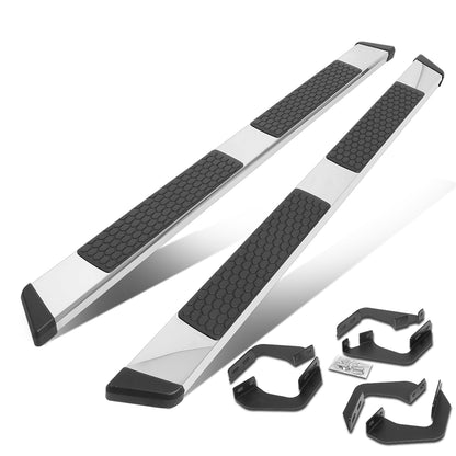 ESTRIBOS 5.5" - HONEYCOMB STEP PAD - 07-21 TOYOTA TUNDRA - DOUBLE CAB - CHROME / BLACK