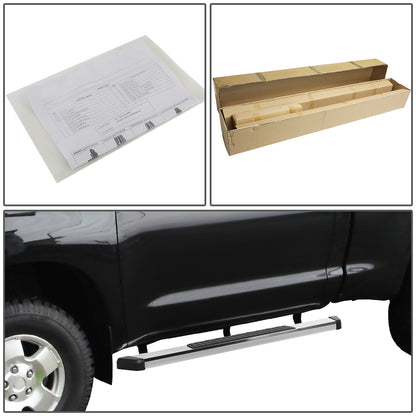 ESTRIBOS 5.5" - HONEYCOMB STEP PAD - 07-21 TOYOTA TUNDRA - STANDARD CAB - CHROME / BLACK