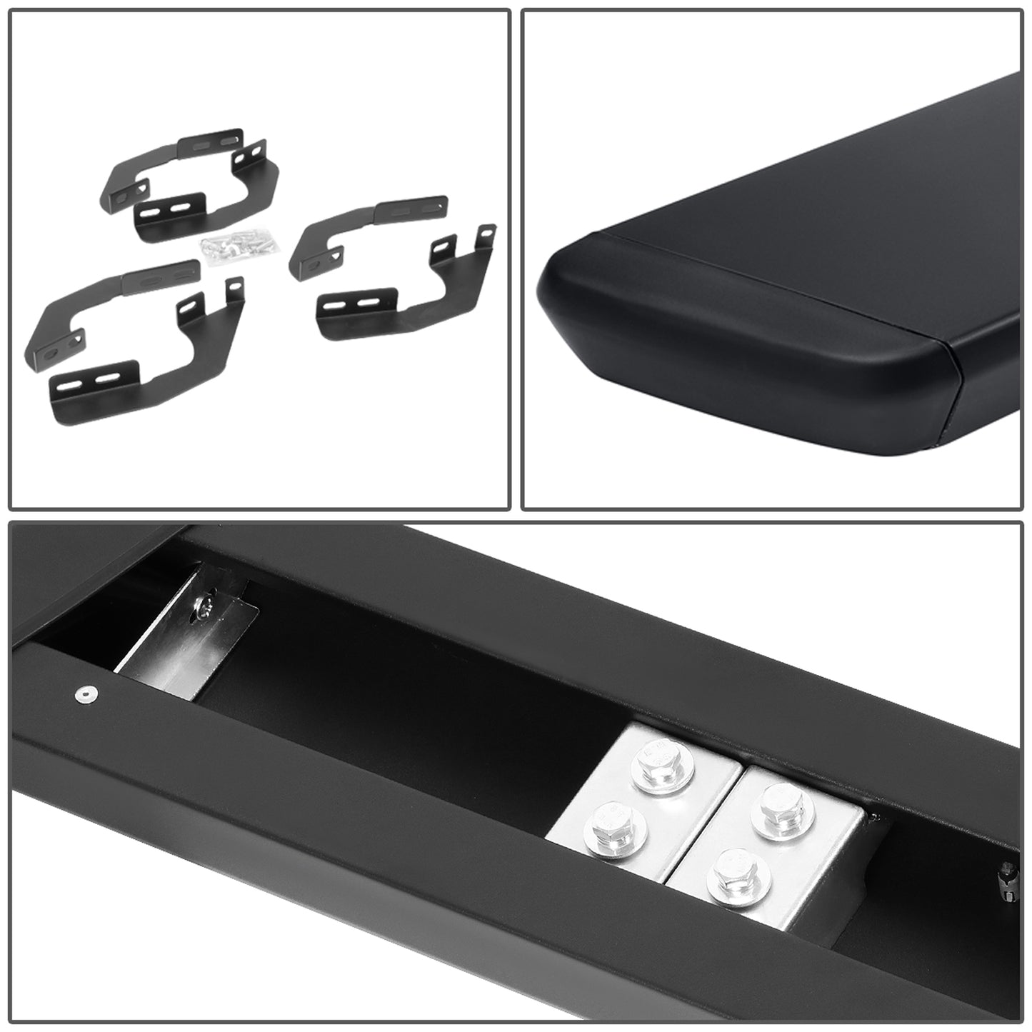 ESTRIBOS 5.5" - HONEYCOMB STEP PAD - 05-21 TOYOTA TACOMA - DOUBLE CAB - BLACK