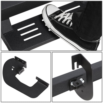 ESTRIBOS 4.75" - CHEVY SILVERADO 1500 CREW CAB 19-22/CHEVY SILVERADO 2500HD 3500HD CREW CAB 20-22/GMC SIERRA 1500 CREW CAB 19-22/GMC SIERRA 2500HD 3500HD CREW CAB 20-22 - EXCLUDES 2019 LD / LIMITED MODELS,INCLUDES DIESEL MODELS - MILD STEEL -  BLACK