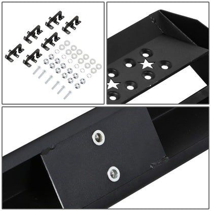 ESTRIBOS 2.75" - 15-22 FORD F-150 SUPER CREW CAB/17-22 FORD F-250 F-350 SUPER DUTY CREW CAB - MILD STEEL - BLACK