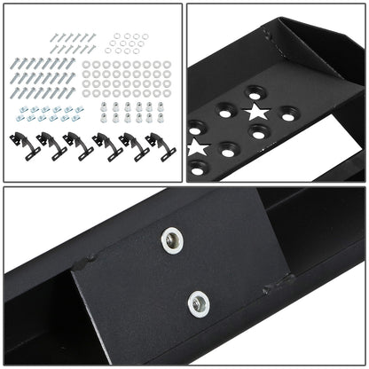 ESTRIBOS 2.75" - 09-18 DODGE RAM 1500 CREW CAB/19-22 RAM 1500 CLASSIC CREW CAB/10-22 DODGE RAM 2500 3500 CREW CAB - MILD STEEL - TEXTURED POWDER-COATED BLACK