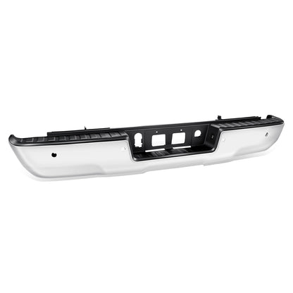 DEFENSA TRASERA CHROME - 14-18 CHEVROLET SILVERADO 1500 / 19 CHEVROLET SILVERADO 1500 LD / 14-18 GMC SIERRA 1500 / 19 GMC SIERRA 1500 LIMITED - WITH REAR PARKING SENSOR HOLES