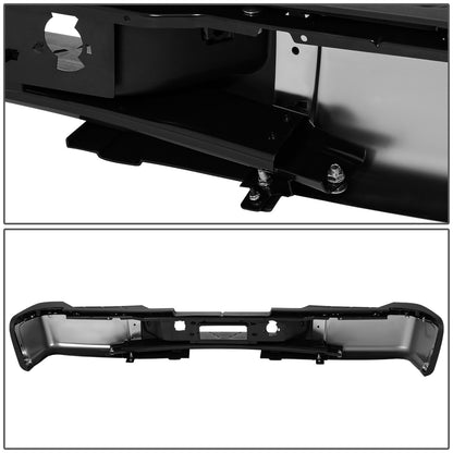 DEFENSA TRASERA 07-10 CHEVROLET SILVERADO 2500 HD / 07-10 CHEVROLET SILVERADO 3500 HD / 07-10 GMC SIERRA 2500 HD / 07-10 GMC SIERRA 3500 HD - WITHOUT REAR PARKING SENSOR HOLES - FITS MODELS WITH SINGLE REAR WHEELS - CHROME