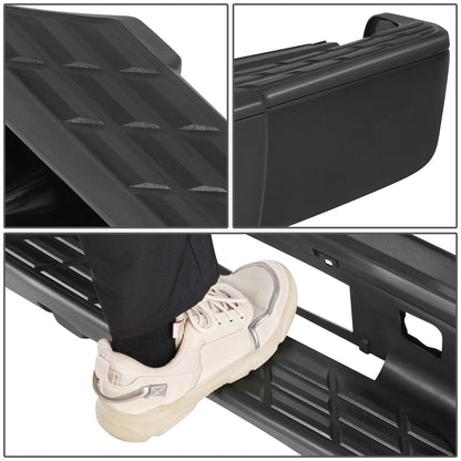 DEFENSA TRASERA 07-13 CHEVY SILVERADO 1500 GMC SIERRA 1500 - W/O PARKING SENSOR HOLES - BLACK/STEEL