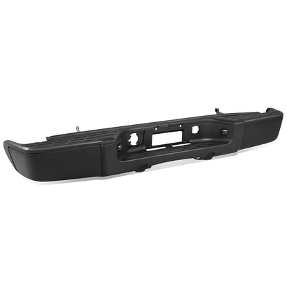 DEFENSA TRASERA 07-13 CHEVY SILVERADO 1500 GMC SIERRA 1500 - W/O PARKING SENSOR HOLES - BLACK/STEEL