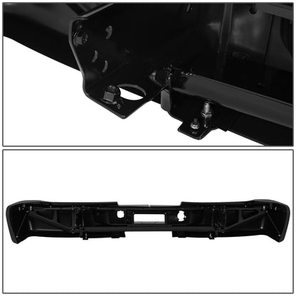 DEFENSA TRASERA 11-14 CHEVROLET SILVERADO 2500 HD / 11-14 CHEVROLET SILVERADO 3500 HD / 11-14 GMC SIERRA 2500 HD / 11-14 GMC SIERRA 3500 HD - WITHOUT REAR PARKING SENSOR HOLES - FITS MODELS WITH SINGLE REAR WHEELS - BLACK