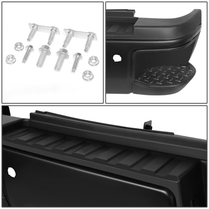 DEFENSA TRASERA 15-19 SILVERADO SIERRA 2500 3500?BLACK WITH SENSOR HOLE?WITHOUT HITCH DRAW BAR?