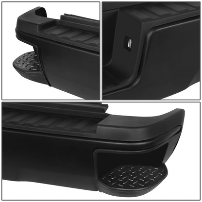 DEFENSA TRASERA 15-19 SILVERADO SIERRA 2500 3500?BLACK WITHOUT SENSOR HOLE?WITHOUT HITCH DRAW BAR?