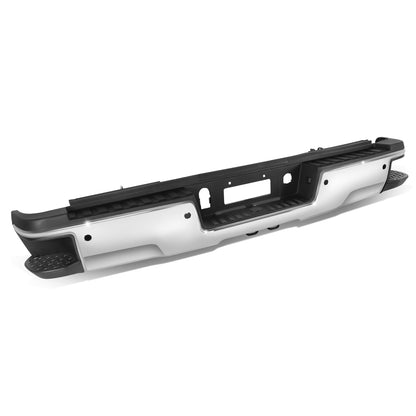 DEFENSA TRASERA 15-19 SILVERADO SIERRA 2500 3500?CHROME WITH SENSOR HOLE?WITH HITCH DRAW BAR?