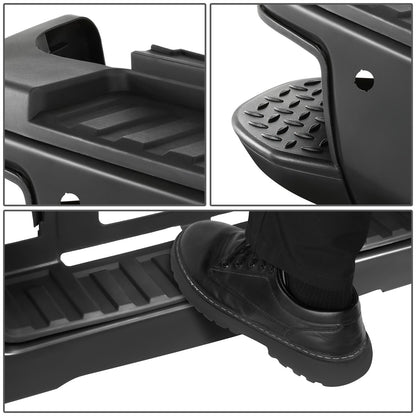 DEFENSA TRASERA 15-19 SILVERADO SIERRA 2500 3500?BLACK WITH SENSOR HOLE?WITH HITCH DRAW BAR?