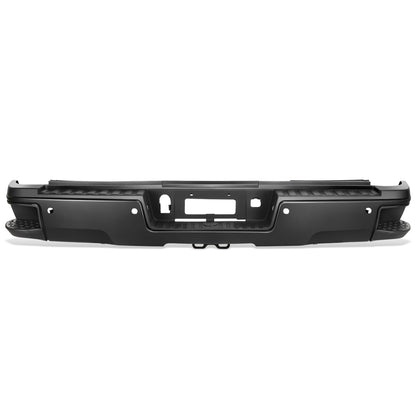 DEFENSA TRASERA 15-19 SILVERADO SIERRA 2500 3500?BLACK WITH SENSOR HOLE?WITH HITCH DRAW BAR?