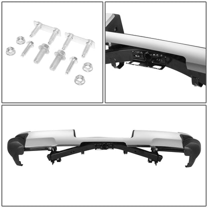 DEFENSA TRASERA 15-19 SILVERADO SIERRA 2500 3500?CHROME WITHOUT SENSOR HOLE?WITH HITCH DRAW BAR?