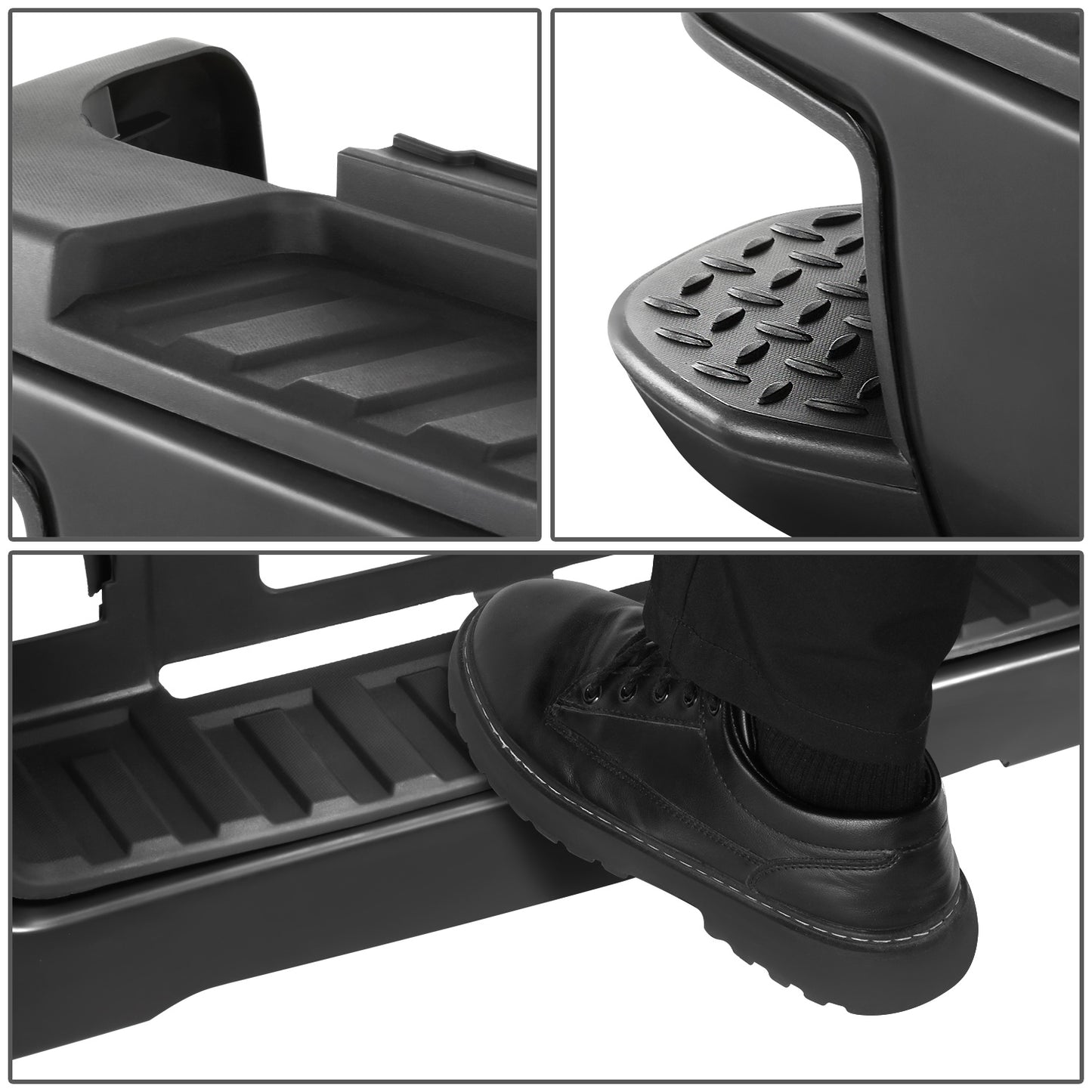 DEFENSA TRASERA 15-19 SILVERADO SIERRA 2500 3500?BLACK WITHOUT SENSOR HOLE?WITH HITCH DRAW BAR?