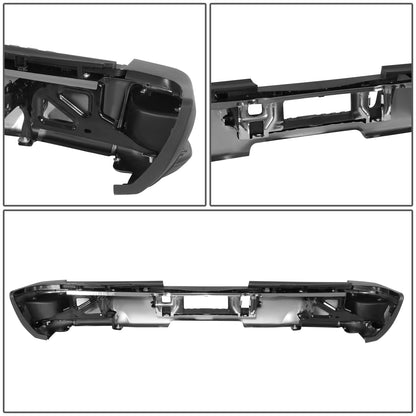 DEFENSA TRASERA 15-19 SILVERADO SIERRA 2500 3500?CHROME WITHOUT SENSOR HOLE?WITHOUT HITCH DRAW BAR?