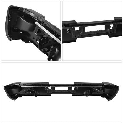 DEFENSA TRASERA 15-19 SILVERADO SIERRA 2500 3500?BLACK WITHOUT SENSOR HOLE?WITHOUT HITCH DRAW BAR?