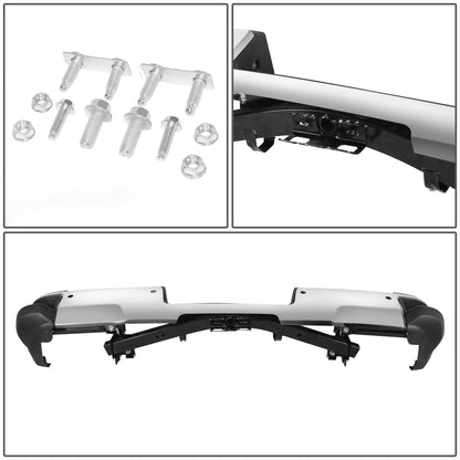 DEFENSA TRASERA 15-19 SILVERADO SIERRA 2500 3500?CHROME WITH SENSOR HOLE?WITH HITCH DRAW BAR?