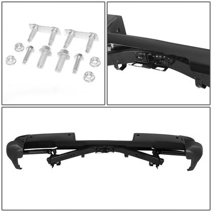 DEFENSA TRASERA 15-19 SILVERADO SIERRA 2500 3500?BLACK WITH SENSOR HOLE?WITH HITCH DRAW BAR?