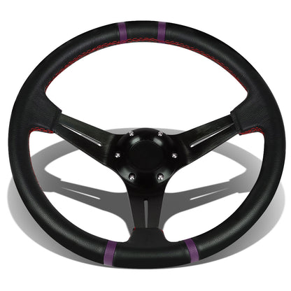 VOLANTE STEERING WHEEL - 350MM - PURPLE STRIPE - PVC LEATHER - 6-BOLT