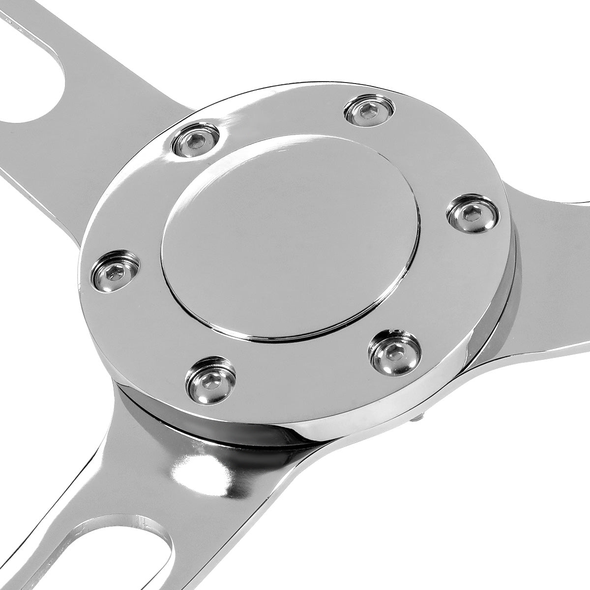 VOLANTE STEERING WHEEL - 2"DEEP DISH - 3-SPOKE WITH OVAL CUTOUT STYLE - 15" DARK WOOD GRAIN - VINTAGE STYLE - VEHICLES WITH AFTERMARKET 6-BOLT X 70MM PATTERN STEERING WHEEL HUBS