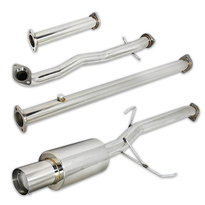 TURBO EXHAUST TURBOBACK EXHAUST - 3" - MITSUBISHI EVO 8 9 - 4.5" EXHAUST TIP ..E6-1 TO 5 / E7-1 / AA4-3 /