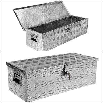 CAJA DE HERRAMIENTAS UNIVERSAL - TRUCK / TRAILER - W/ LOCK & KEY - ALUMINUM - 30" X 13" X 10" - SILVER