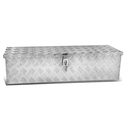 CAJA DE HERRAMIENTAS UNIVERSAL - TRUCK / TRAILER - W/ LOCK & KEY - ALUMINUM - 39" X 13" X 10" - SILVER