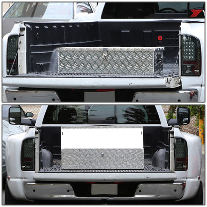 CAJA DE HERRAMIENTAS UNIVERSAL - TRUCK / TRAILER - W/ LOCK & KEY - ALUMINUM - 39" X 13" X 10" - SILVER