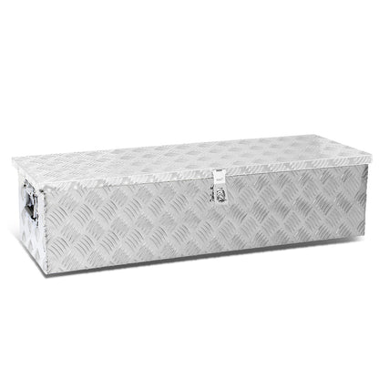 CAJA DE HERRAMIENTAS UNIVERSAL - TRUCK / TRAILER - W/ LOCK & KEY - ALUMINUM - 50" X 13" X 10" - SILVER