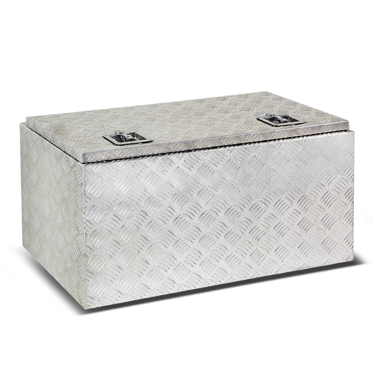 CAJA DE HERRAMIENTAS UNIVERSAL - TRUCK / TRAILER - W/ LOCK & KEY - ALUMINUM - 30" X 18" X 17" - SILVER