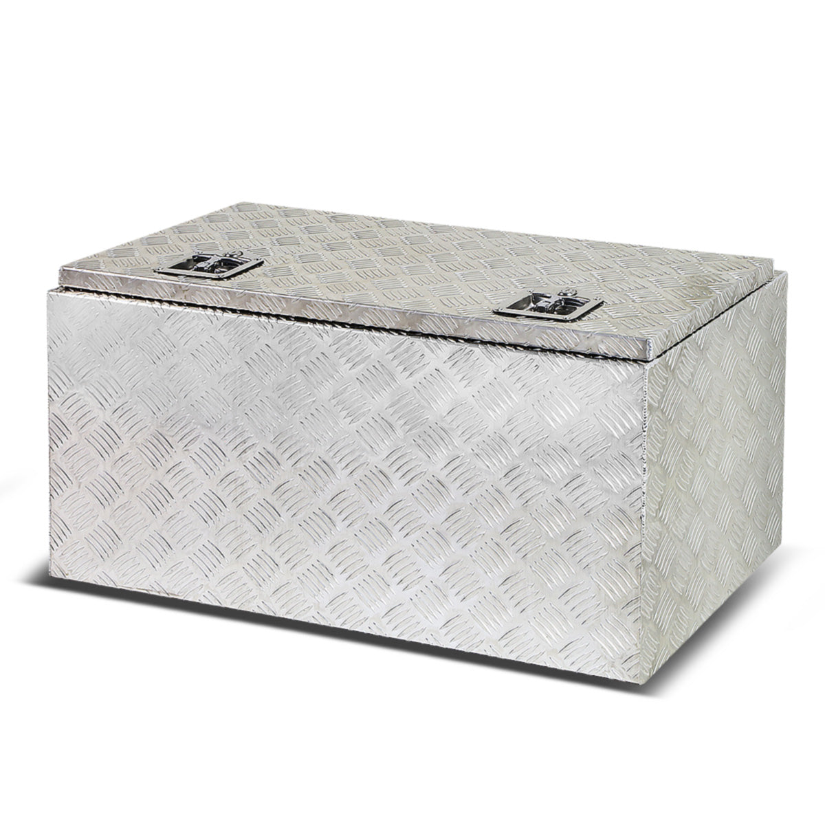 CAJA DE HERRAMIENTAS UNIVERSAL - TRUCK / TRAILER - W/ LOCK & KEY - ALUMINUM - 30" X 18" X 17" - SILVER