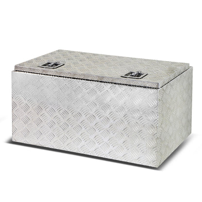 CAJA DE HERRAMIENTAS UNIVERSAL - TRUCK / TRAILER - W/ LOCK & KEY - ALUMINUM - 30" X 18" X 17" - SILVER