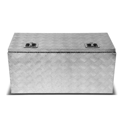 CAJA DE HERRAMIENTAS UNIVERSAL - TRUCK / TRAILER - W/ LOCK & KEY - ALUMINUM - 30" X 18" X 17" - SILVER