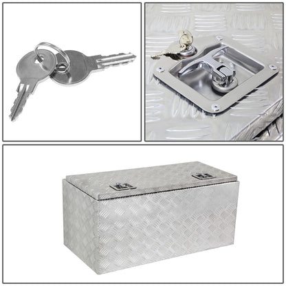 CAJA DE HERRAMIENTAS UNIVERSAL - TRUCK / TRAILER - W/ LOCK & KEY - ALUMINUM - 30" X 18" X 17" - SILVER