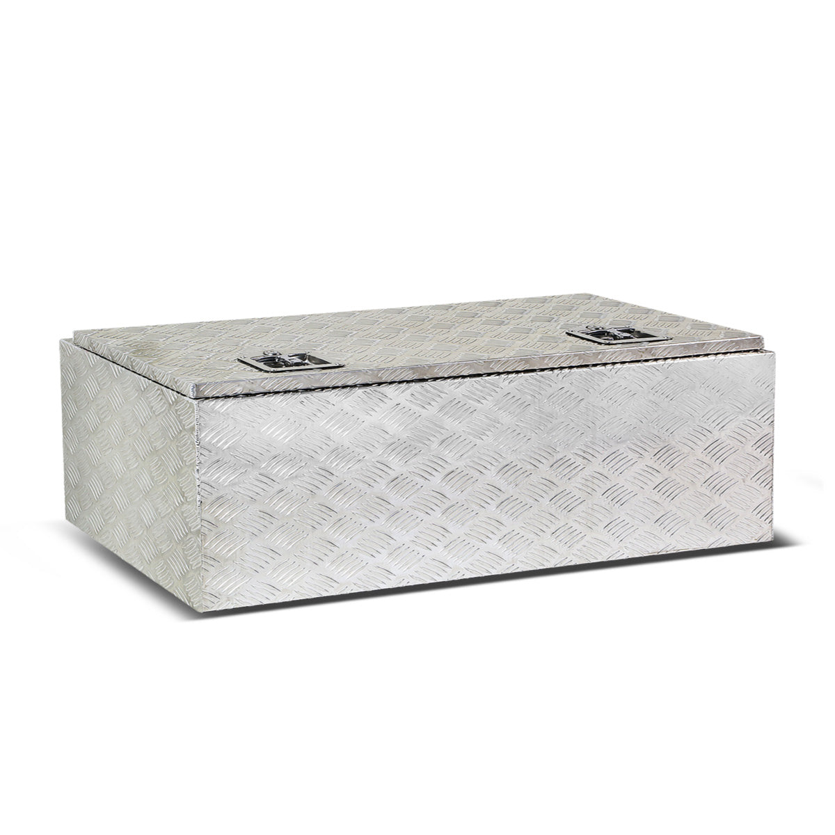 CAJA DE HERRAMIENTAS UNIVERSAL - TRUCK / TRAILER - W/ LOCK & KEY - ALUMINUM - 42" X 18" X 17" - SILVER